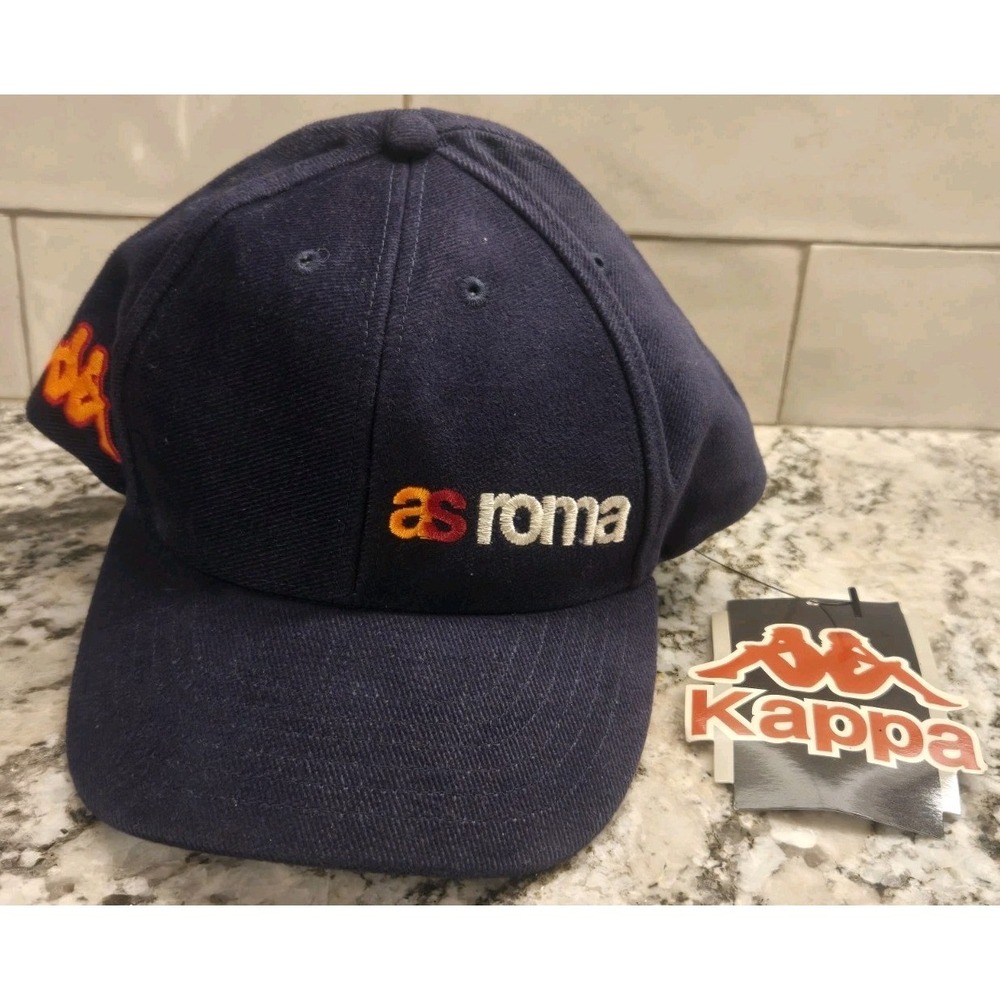 AS Roma Hat Kappa Kombat Navy Blue Cap Rome 100% Cotton New /w Tags